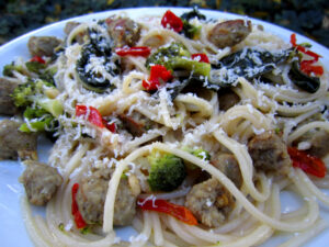 sausage-spaghetti