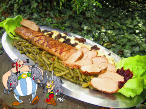 Wildschweinrücken gegrillt